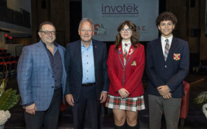 LaCroix, Poloz and two students